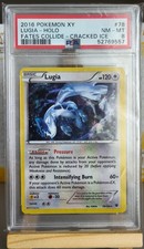 2016 Pokemon TCG XY Fates Collide Lugia 78/124 Cracked Ice Holo PSA 8 pop 179 picture