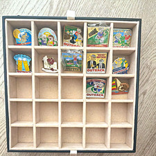 Outback Steakhouse 2006 Holiday Pinbacks Lot w/ Cheesecake Factory Pins Case picture
