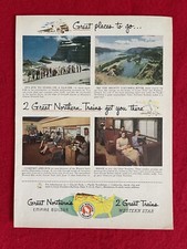 Vintage 1952 Print Ad Great Northern Railway Advertisement picture