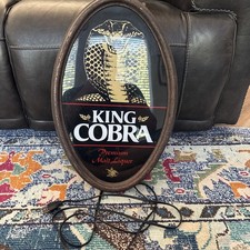 King Cobra Beer Premium Malt Liquor Wall Mount Display Light Up-Motion Effects  picture