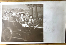 1909 RPPC: ALASKA-YUKON-PACIFIC EXPO, SEATTLE real photo postcard FAMILY IN CAR picture