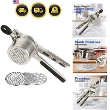 Large 15oz Potato Ricer, Heavy Duty Stainless Steel Potato Masher and Ricer K... picture