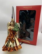Trimsetter By Dillards Metallic Angel Poland Glass Christmas Ornament with Box picture