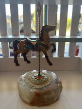 Vtg RON LEE Gold Carousel Horse Sculpture Figurine Circus Signed 1985 24kt Gold picture
