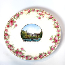 CLAREMONT Bridge NH NEW HAMPSHIRE Antique Souvenir China TRINKET DISH PLATE picture