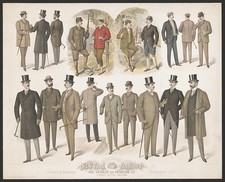 Photo:New York 1897 Spring Summer Fashion Men Top Hats Coat Print picture