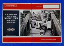 2000 WINSTON RACING NATION CIGARETTE ORIGINAL 2 PG PRINT AD NASCAR WINSTON CUP picture