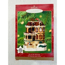 2001 Hallmark Keepsake Up on the Housetop Magic Ornament Light Motion untested picture