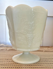 Vintage MCM Napco Cleveland OH USA 1186 White Milk Glass Vase Planter picture
