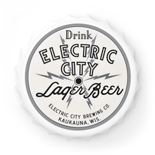 Drink Electric City Lager Beer Brewing Co. Kaukauna WI Magnetic Bottle Opener picture