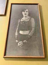 Antique Framed Photograph 1920s Flapper GIANT 36x21 picture