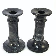 Black Marble Candlestick Holders 5