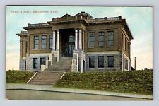 Bellingham WA-Washington, Public Library, Antique Vintage Souvenir Postcard picture