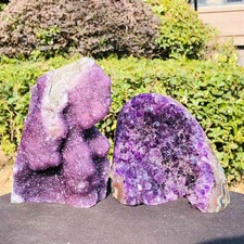 990g+1070g  grams of natural purple crystal cave mineral specimen MH3273 picture