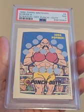 1989 TOPPS NINTENDO NES SCRATCH OFF CARD PUNCH-OUT SODA POPINSKI #8 | PSA 7 NM picture
