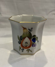 Vtg Herend Hungary Porcelain #8960 Fruits & Flowers Cigarette/Toothpick Hold picture