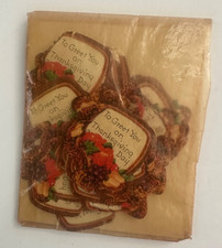 VTG George C Whitney Thanksgiving Die Cut Seals Package Complete Open Pk 1920's picture