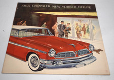 Vtg. 1955 Chrysler Auto Dealer Large Sales Brochure - New Yorker Deluxe picture