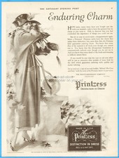 1919 Printzess Coat Henry Valley Art Deco Women's Hat Fashion Antique Print Ad picture