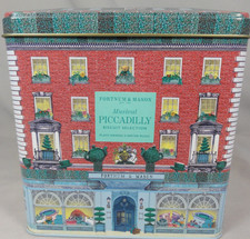 Fortnum & Mason Musical Biscuit Tin Wind-Up Music Box Handel Music Empty Tested picture