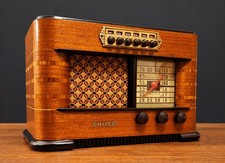Old Antique Wood Philco Vintage Tube Radio - Restored & Working Deco Tabletop picture