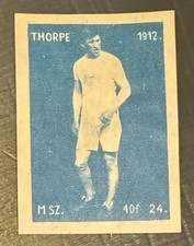 1960 Hungarian Matchcover #24 Jim Thorpe Ultra Rare and in outstanding condition picture