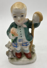 Vintage PICO Made in Occupied Japan Shepherd Boy & Dog Ceramic Figurine 4.5” picture