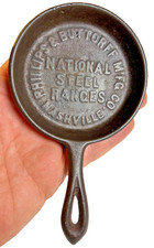 Antique Mini Cast Iron Skillet Phillips Buttorff National Steel Ranges Nashville picture