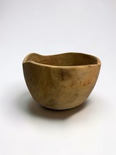 Vintage Collectible  Brenat Dumas France Hand-Turned Deep Wooden Bowl picture