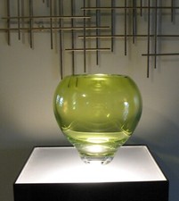 Buxton & Kutch King Tut Glass Vase Pear Green Large 9