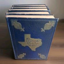 The Fighting Men Of Texas  Dedication 5 - Volume HC Book Set Texan Soldiers WW-2 picture