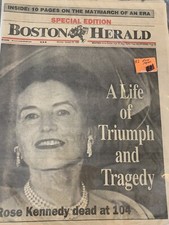 Boston Herald Rose Kennedy Dead January 23 1995 Sepcial Esition Paper picture