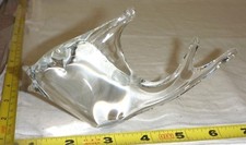 Vtg CLEAR Art Glass FISH Figurine/Paperweight ~ 3