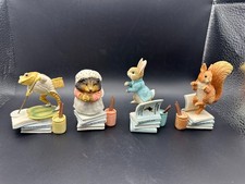 THE WORLD OF BEATRIX POTTER SET OF 4 peter rabbit tiggy winkle j fisher squirrel picture