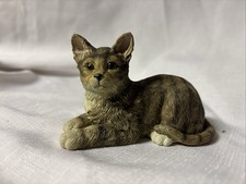 Vintage Gray Tabby Cat The Bombay Company Cat Figurine by 4” By 2.5”  picture
