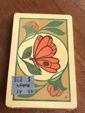 New Sealed Trump Playing Cards 70’s Art Deco USA Butterfly Floral Deck picture