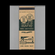 Matchbook Cover Arnold's Serv-Ur-Self Restaurants Long Beach, CA picture