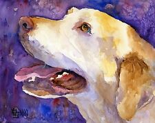 Labrador Retriever Art Print from Painting | Yellow Lab Gifts, Memorial 8x10 picture
