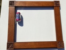 Incredible Large Antique Oak Frame With Hand Carved Corners picture