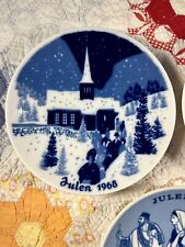 Entire set of 1968, 1969, 1970 limited edition Porsgrund Julen Christmas plates picture