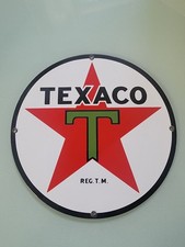 VINTAGE TEXACO GAS SIGN- PORCELAIN 11.75