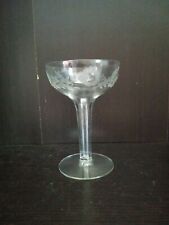 Vintage Fluted Floral Champagne Sherbet Dessert Clear Glass Goblet Stem 5