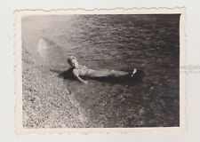Pretty Attractive Young Woman Beach Bikini Swimsuit Lady Vintage Photo Snapshot  picture
