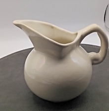 Vtg  Niloak Pottery Large Creamer Syrup Pitcher Off White 1930s 1940s Art Deco picture