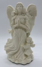 Partylite Party Lite Bisque Porcelain Taper Candle Holder PRAYING ANGEL Cherub picture