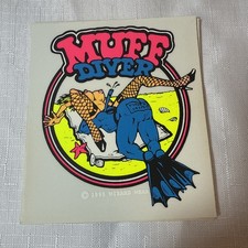 Wizard Wear 1995 Muff Diver Sticker New Old Stock picture