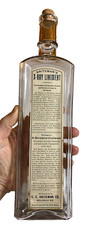 Antique SNITEMAN'S X-RAY LINIMENT Quack Med Bottle LABELED NEILLSVILLE WISCONSIN picture