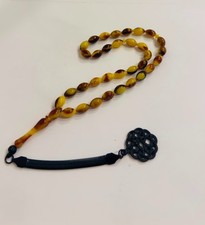 Marbled Faturan Bakelite Prayer Beads Misbaha Tasbih Handmade Kazaz Tassel picture
