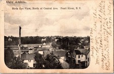 [72F] Postcard 1908, Birds Eye View North of Central Avenue Pearl River NY picture