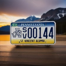2001 Pennsylvania License Plate St. Vincent Alumni Bear SV 00144 University picture